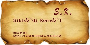 Siklódi Kornél névjegykártya