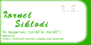 kornel siklodi business card